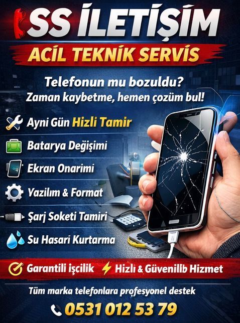 Acil Teknik Servis — Ekran, Batarya, Yazılım
